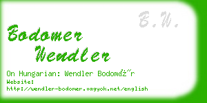 bodomer wendler business card